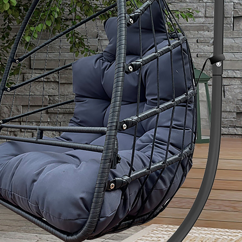Chaise longue suspendue avec support Kayla