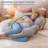 E-shaped Pregnancy Pillow, Full Body Maternity Pillow For Side Sleepers 60 Inch-support For Back, Legs, Belly, Hips, Gray-12504394-12504393