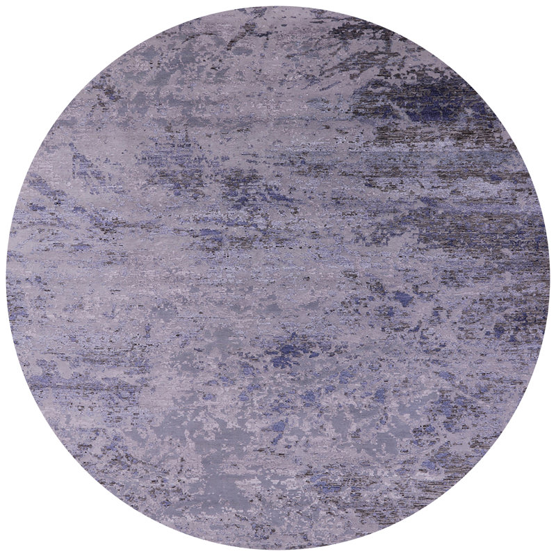 Tapis mauve / gris Burchinal, Rond 5 pi