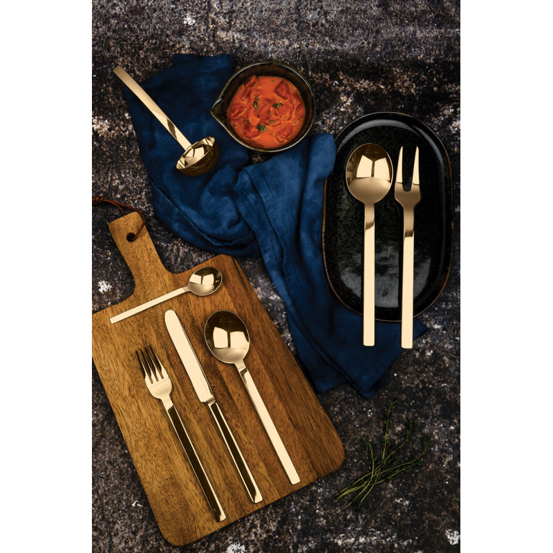 MEPRA Stile By Pininfarina Stainless Steel Flatware Set, Gold