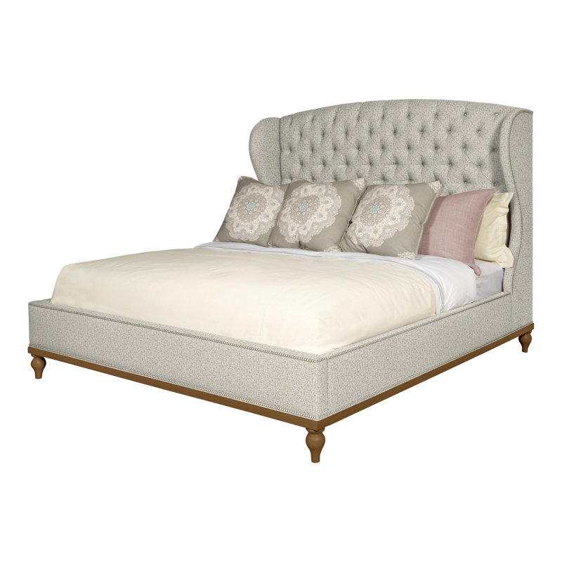 Emma Queen Upholstered Panel Bed, Navajo, Yes, Tuck Metal