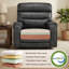 Fauteuil inclinable électrique de 27 po de largeur avec massage vibratoire et chaleur, appui-tête réglable-1460018152