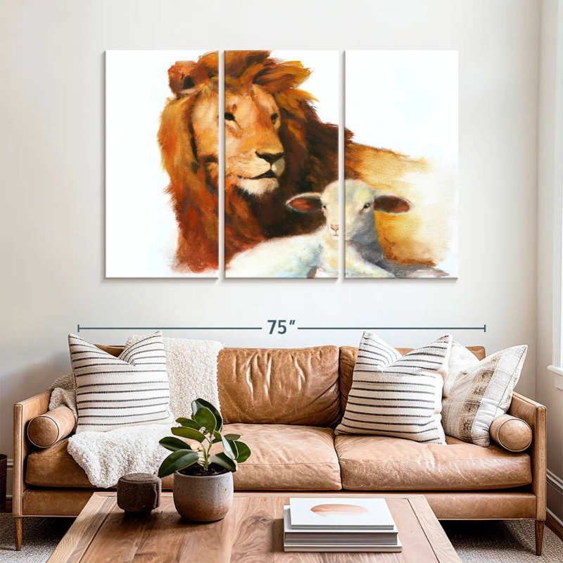 Lion And Lamb, 42" H x 65" W