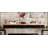Industrial Style TV Console Bridge Pipe Inspired Frame Metal And Wood Structure Antique
