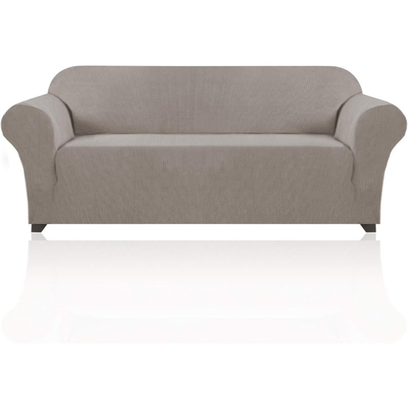 Sofa Slipcover, Taupe Polyester/Polyester Blend