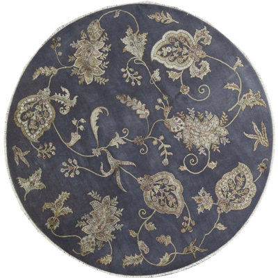 Hand-Knotted High-Quality Gray and Beige Area Rug