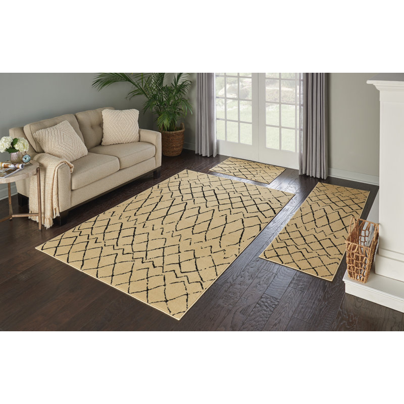 Budyoni Abstract Indoor Rug, Rectangle 2' x 3'