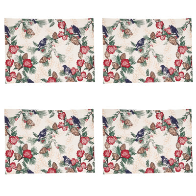 Ensemble de napperons en coton 4 pièces