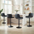 Swivel Adjustable Height Counter Stool With Footrest
