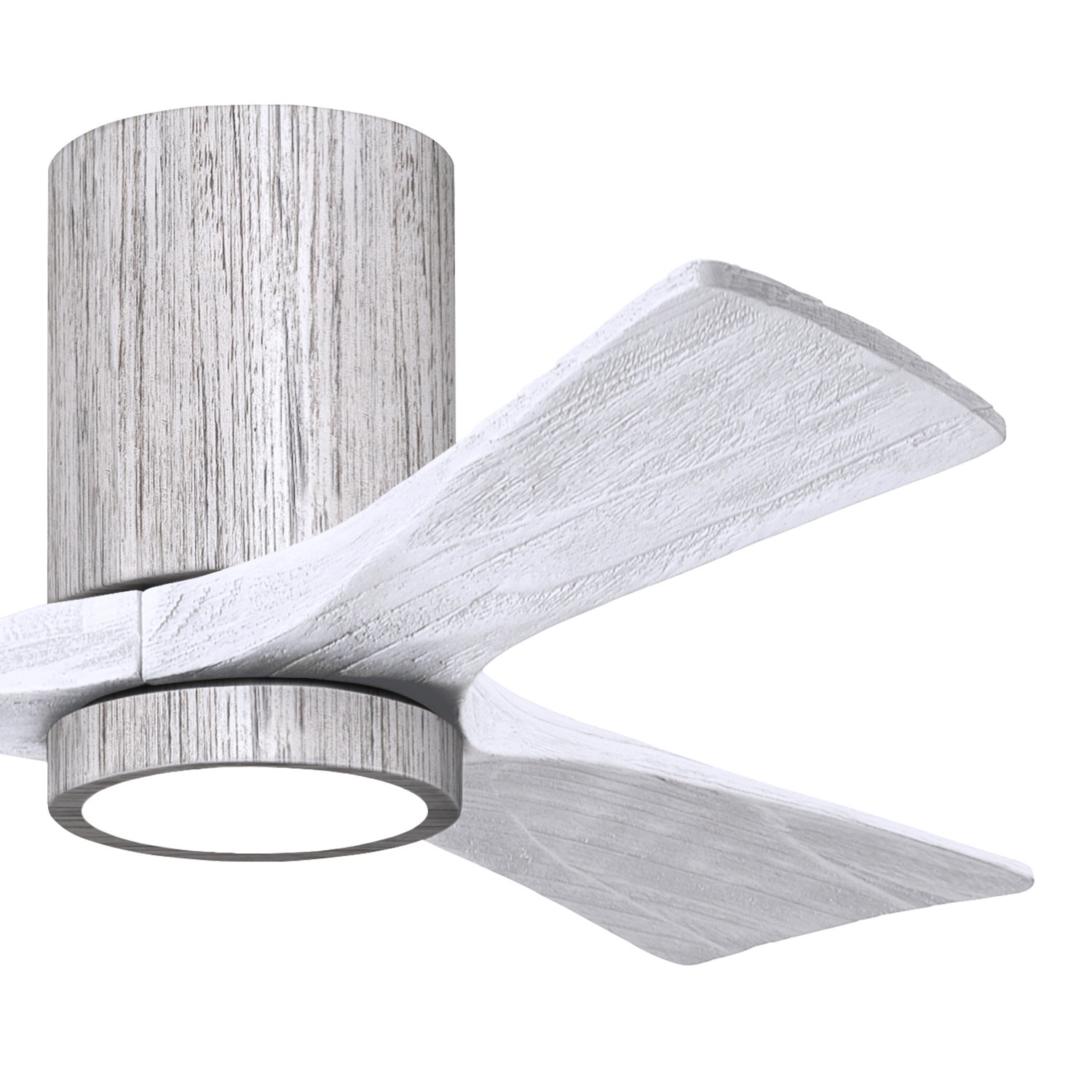 Olivier Ceiling Fan with LED Light Kit, Barn Wood Tone, 42", Matte White