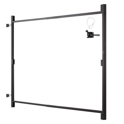 Ensemble de porte d'entrée convenant aux ouvertures de 60 à 96 po de large et de 6 à 7 pi de hauteur, noir