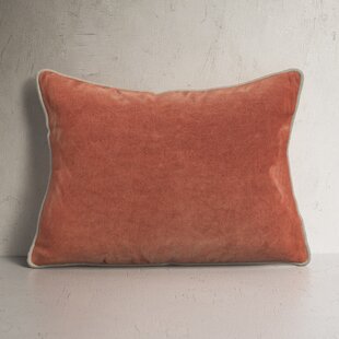 Small Plain Velvet Pillow Cover - Burnt Orange