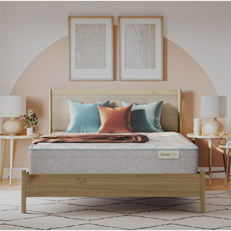 Slumberscape 12.25" Medium Euro Top Mattress Set with Low Profile 6" Foundation, Twin