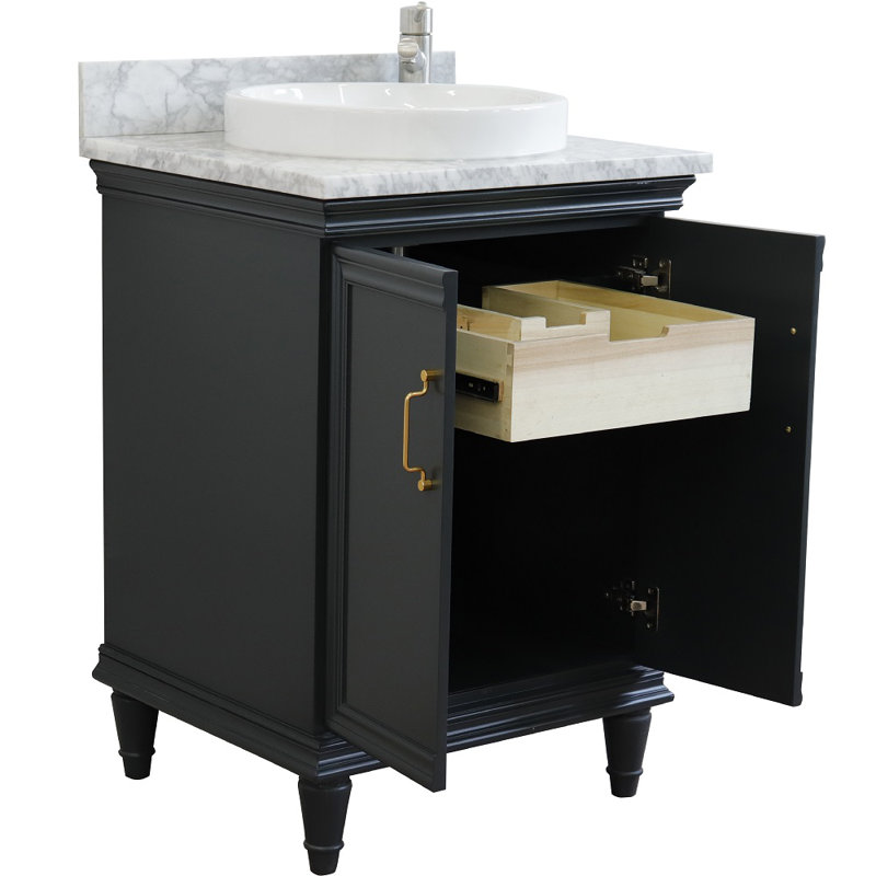 Ensemble de meuble-lavabo simple 25 po IIkley, Gris foncé