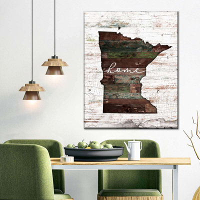 «Minnesota Home Map On Canvas», art textuel