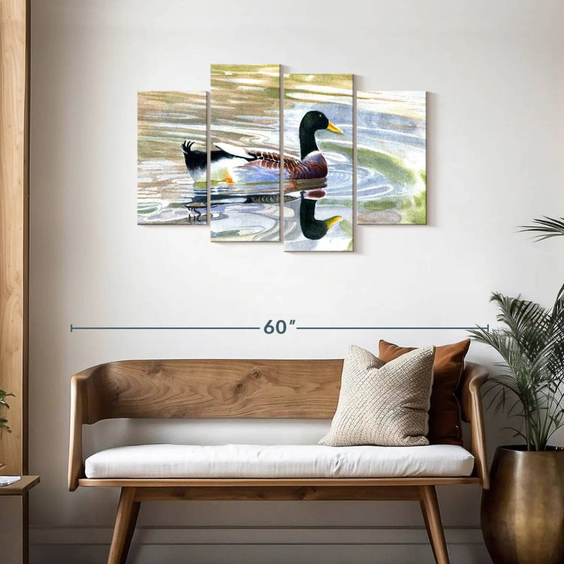 Brampt Duck Water Reflection, 27" H x 43" W
