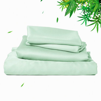 Cool Silky Soft Cooling Sheets Set - Luxury Breathable Bedding for Hot Sleepers, Deep Pocket with Pillowcase - Spring Summer Refresh