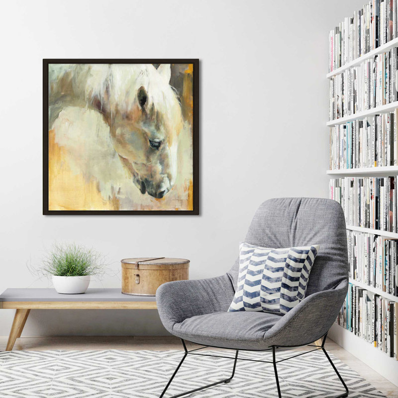 " Angel ", Espresso Floater Frame, 27.5" H x 27.5" W x 2" D