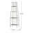 25.5x17x80.5" Rustic Iron 4-Tier Etagere with Twisted Rope Details