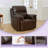 43" Dual-Power Leather Recliner Chair with Zero Gravity Built-In USB Port and Adjustable Headrest-1257707033