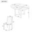 Ensemble de table de salle à manger extensible 5 pièces pour 4