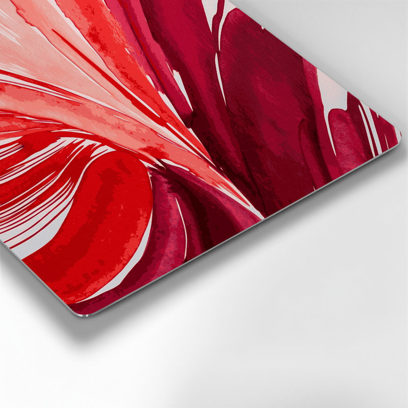 Aquarelle abstraite 49, art mural en métal rose, H 12 po x l 12 po