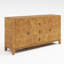 Dorne 60" Modern High Gloss Burl Sideboard with Adjustable Shelves, Yellow-99478708