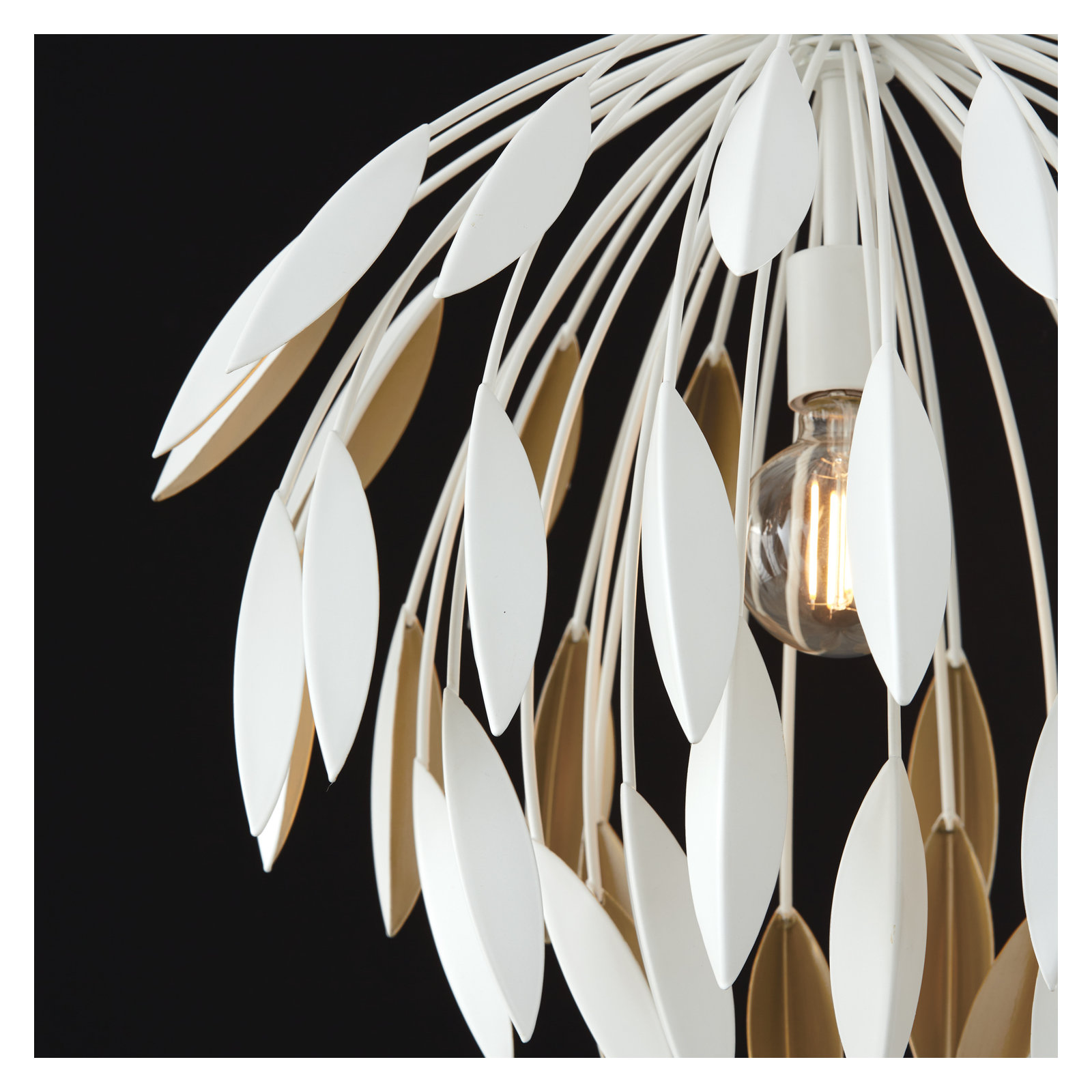 Single Light Dimmable Pendant, White, 68.75"H x 20"W x 20"D