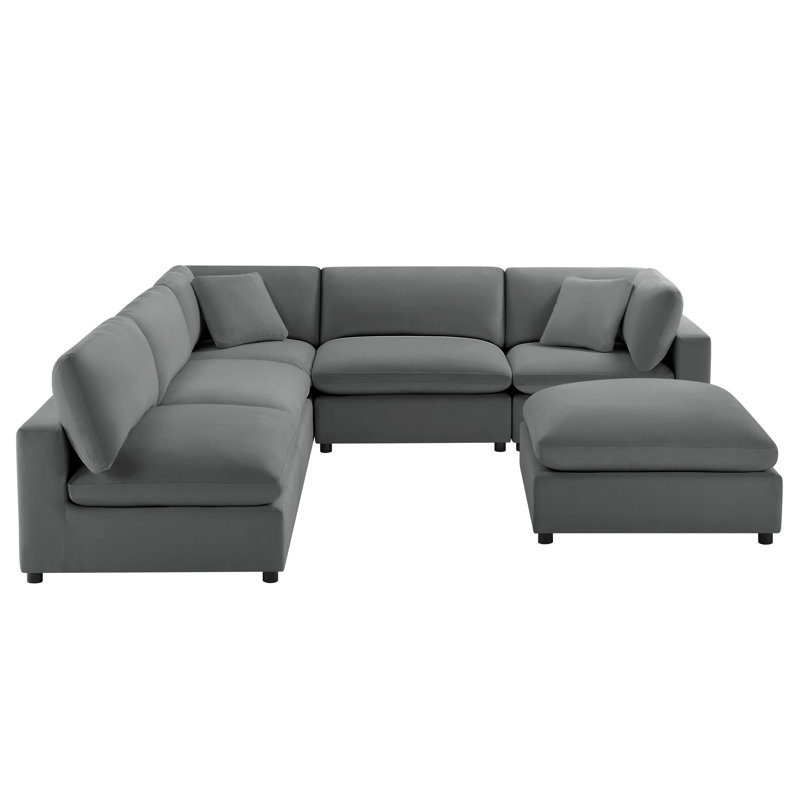Vinessa Modular Sectional - 6-Piece Nest, Charcoal Performance Polyester