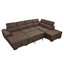 128"Sofa U Shaped Sectional Couch with Ottomans Reversible Modular Sofa 7 Seater Couch with Storage Seat and Adjustable Headrest-1356343637