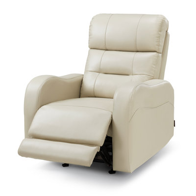Triple Motor Rocker Power Recliner with Power Headrest & Extended Footrest, Infinite Position, Faux Leather