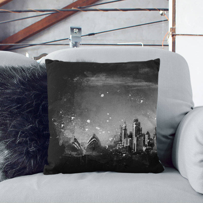 Square Cushion, 40cm H x 40cm W x 15cm D, Stone