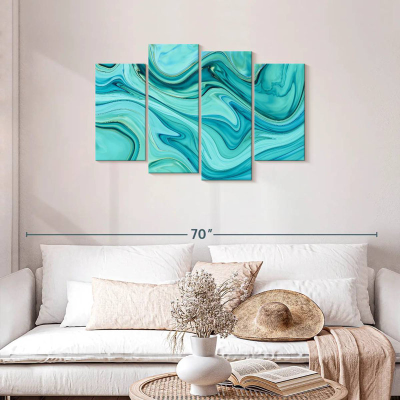 Turquoise abstrait