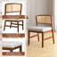 Ensemble de chaises de salle à manger en rotin de 2/4/6, structure en bois d'hévéa, dossier incurvé, siège rembourré épais, chaises d'appoint sans accoudoirs pour la cuisine, le salon, la cuisine-1423030360-1423030361