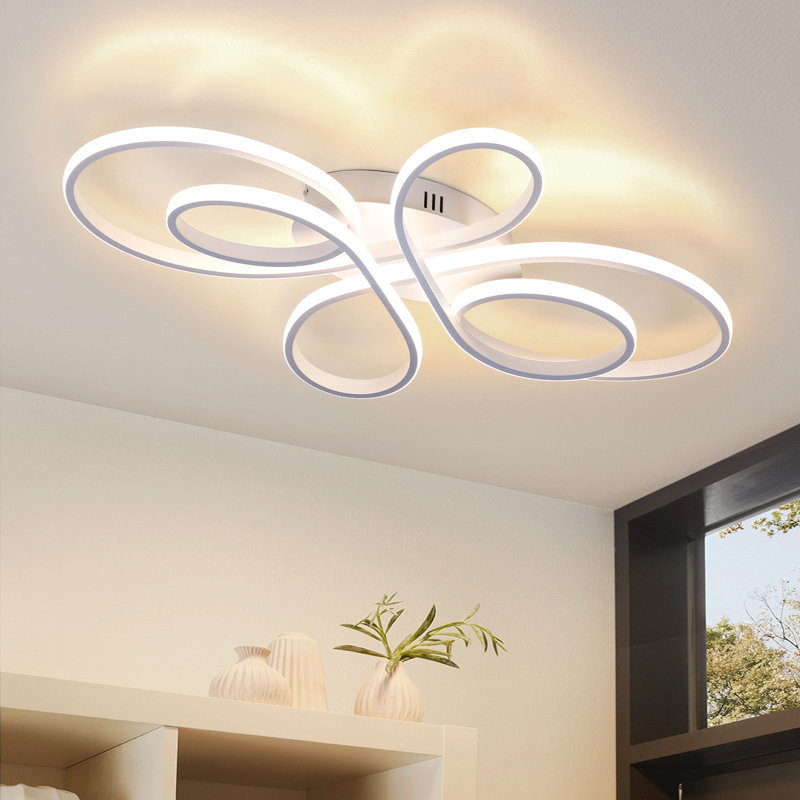 LED Semi Flush Mount, White