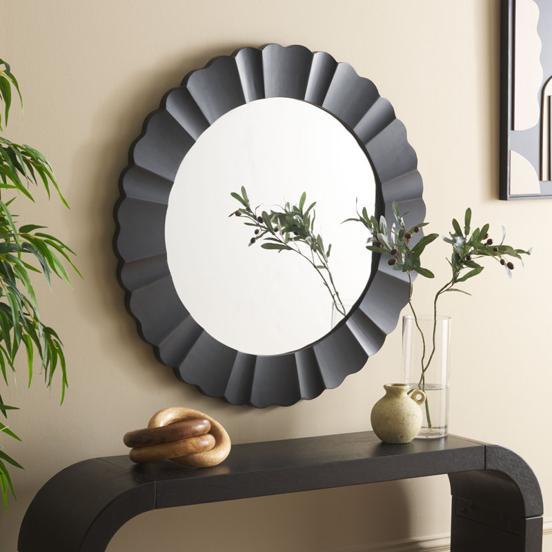 Round Wall Mirror, Black