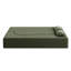 Canapé-lit moderne avec 2 coussins, canapé-lit en velours côtelé moelleux convertible, matelas pliant de 15 po pour le salon, lit d'invité, aucun assemblage requis, vert