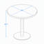 Table bistro ronde de 31,5 pouces avec plateau en faux marbre et plateau en métal robuste, facile à assembler, diamètre de la structure en métal robuste-1448402413