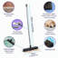 Pet Hair Removal Broom with Squeegee Long Handle Carpet & Floor Sweeper