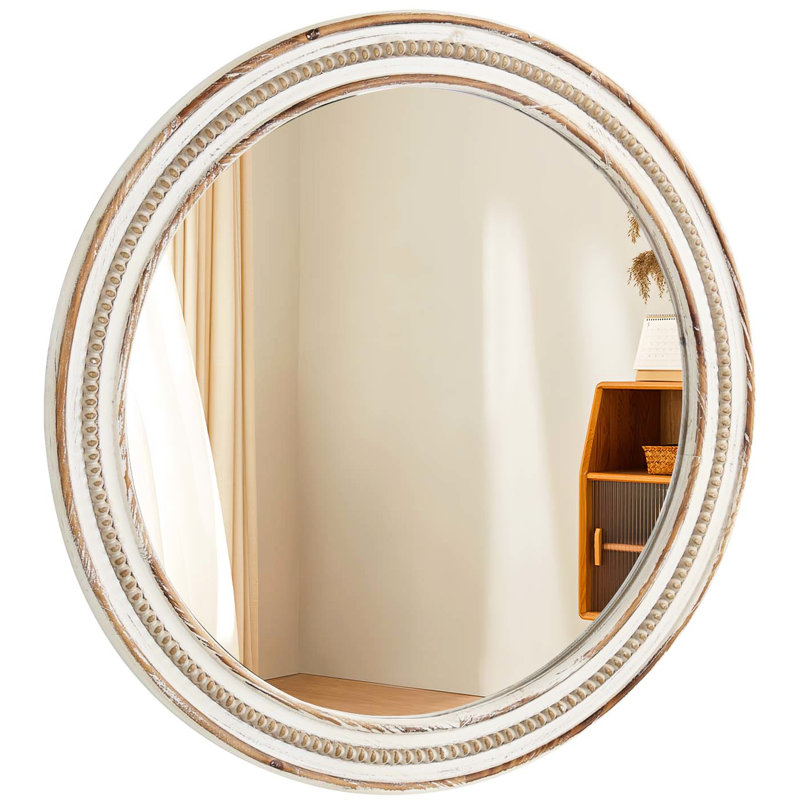 Miroir rustique en bois 23,5 pouces - Chambre, salle de bain, salon, objet de décoration d'entrée
