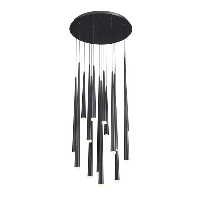Cascade 15 - Light LED Chandelier, Black