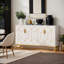 Buffet de 59 po de large moderne et autoportant, armoire de rangement durable à portes fermées pour espaces de cuisine et de salle à manger