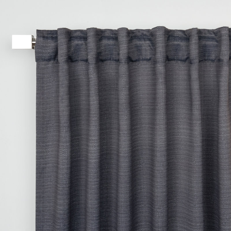 Jaecion Room Darkening Curtain Panel Pair, Dark Gray
