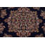 Tapis traditionnel floral bleu marine 10 x 14
