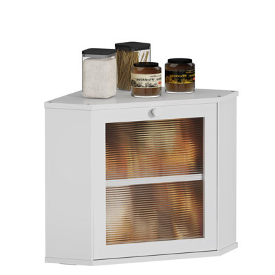 Bread Box for Kitchen Corner Countertop,Large Bread Basket, Double Layer Bamboo Bread Storage Container for Kitchen, Countertop,Height Adjustable, (White)