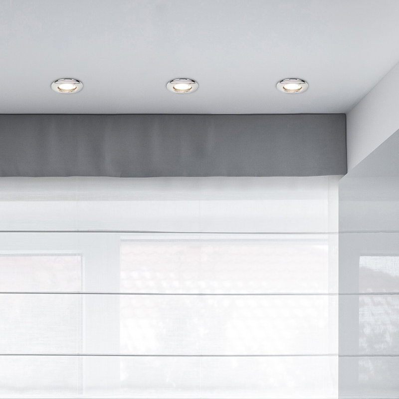 8.7cm Recessed Retrofit Downlight, Chrome