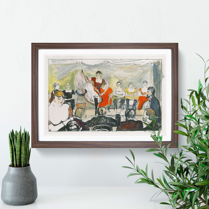 Tingletangle by Edvard Munch - Picture Frame Painting, Walnut, 27cm H x 36cm W x 2cm D