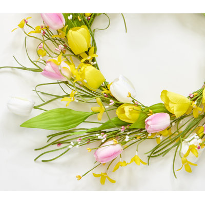 Couronne de tulipe artificielle 20 po