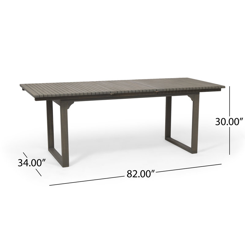 Table de salle à manger extensible Prunty, Gris