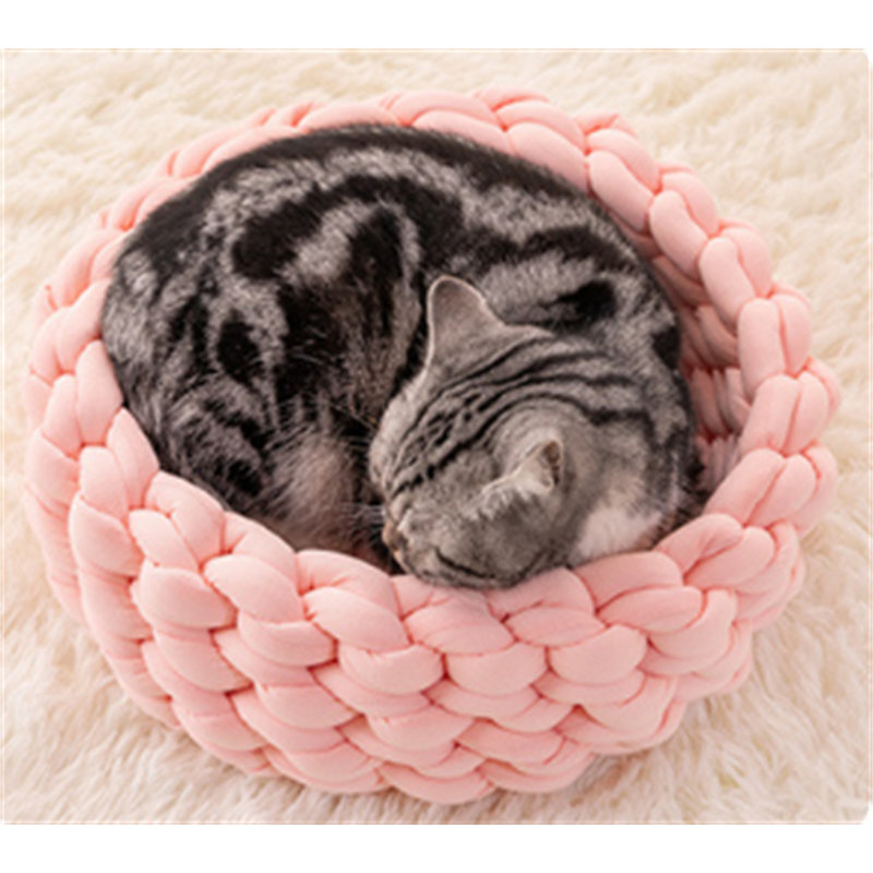 Tapis de lit pour animal de compagnie, Petit (l 15 po x P 15 po x H 6,7 po), Rose